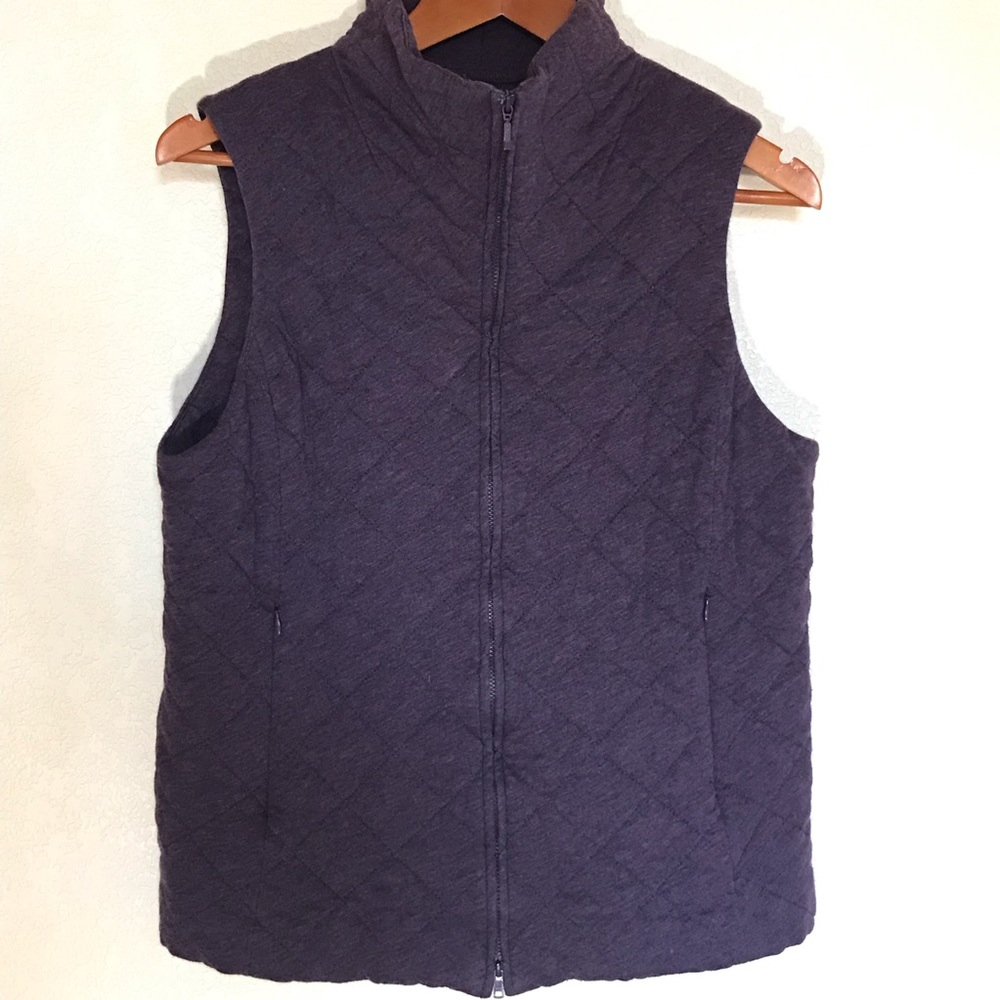Eileen Fisher Quilted Cotton Vest Medium